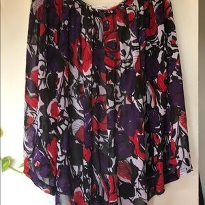 Calvin Klein size 16 flowy sheer lined skirt